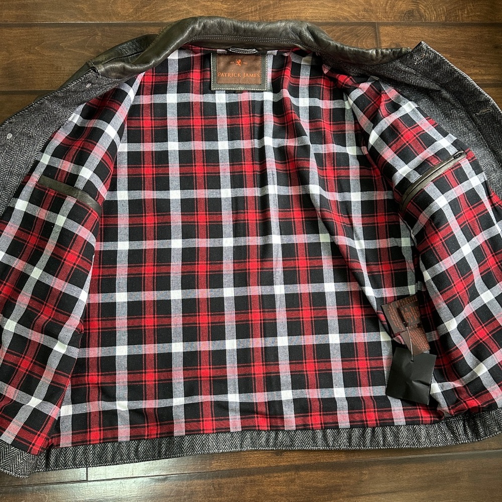 Men's Patrick James Burnished Leather Jacket XL - Picture 3 of 6